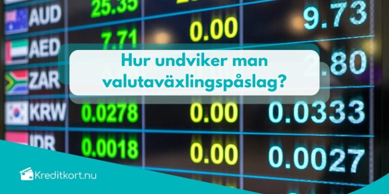 Hur undviker man valutaväxlingspåslag